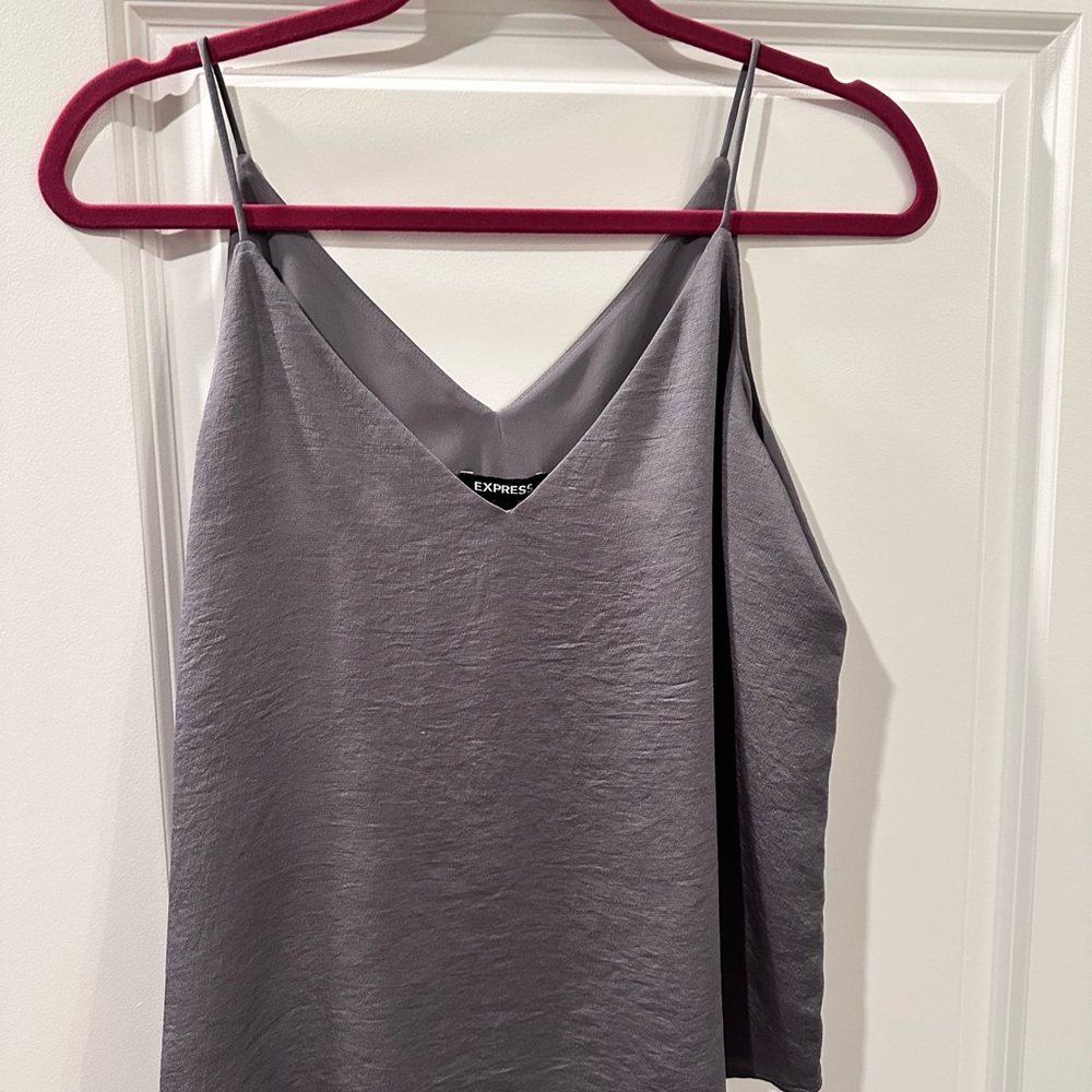Express Gray Crop Camisole with Relaxed Fit